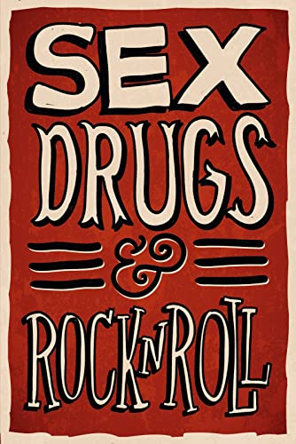 DekoDrom® Blechschild 20x30 cm Sex Drugs and Rock n Roll Sex Drogen und Rock n Roll Musik Spruch Tafel Wand Deko Bar Kneipe Cafe Sammler Geschenk