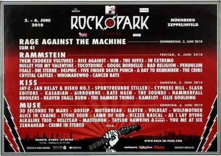 Rock AM Ring & Park - Rock im Park, Rock am Ring 2010 » Konzertplakat/Premium Poster | Live Konzert Veranstaltung | DIN A1 «