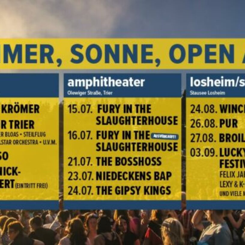 Sommer, Sonne, Open Airs – Popp Concerts startet in die Open Air-Saison