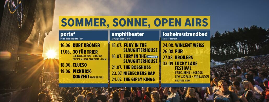 Sommer, Sonne, Open Airs – Popp Concerts startet in die Open Air-Saison